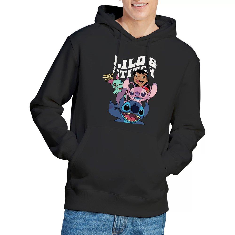 Black - Disney - Lilo & Stitch Character Montage Hoodie Black - 1