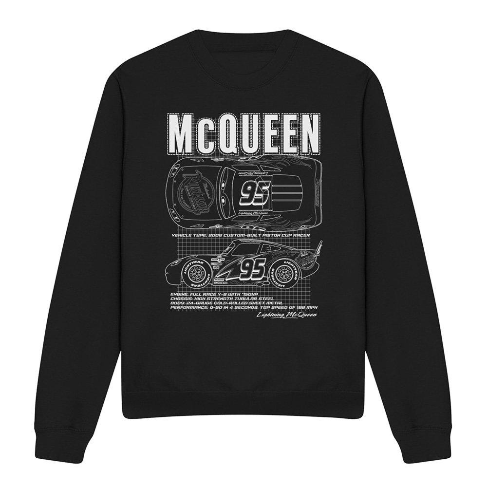 Black - Disney - Cars Lightning McQueen Outline Sweatshirt Black - 4