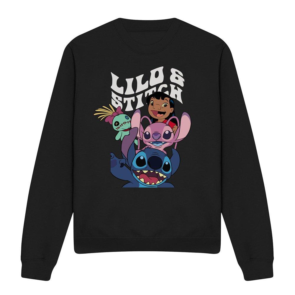 Black - Disney - Lilo & Stitch Character Montage Sweatshirt Black - 4