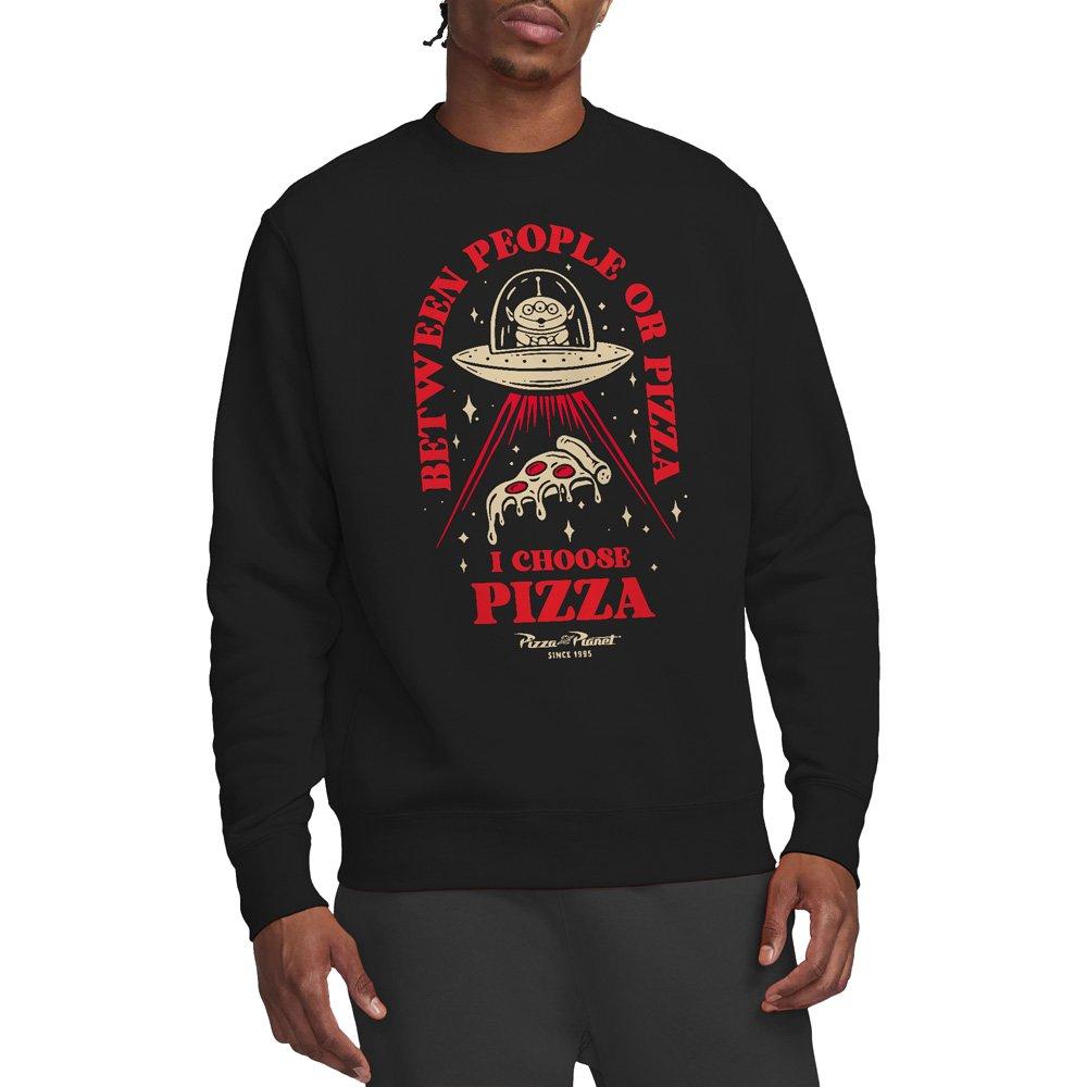 Black - Disney - Toy Story Pizza Or People Sweatshirt Black - 1