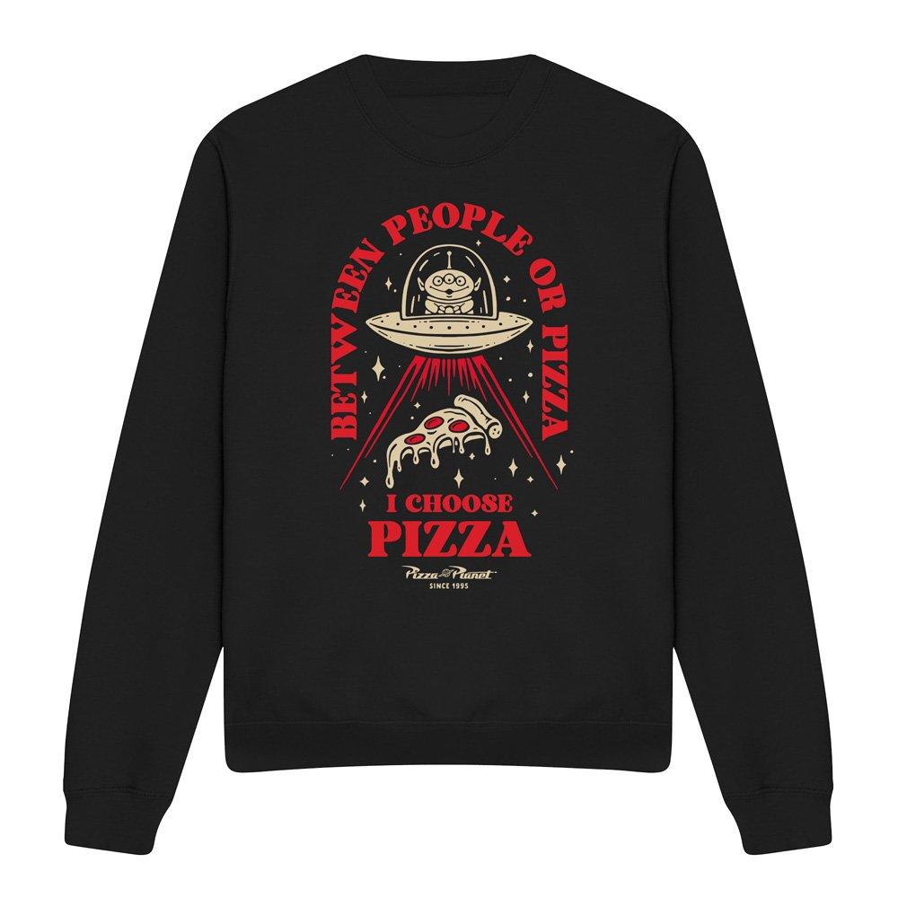 Black - Disney - Toy Story Pizza Or People Sweatshirt Black - 4