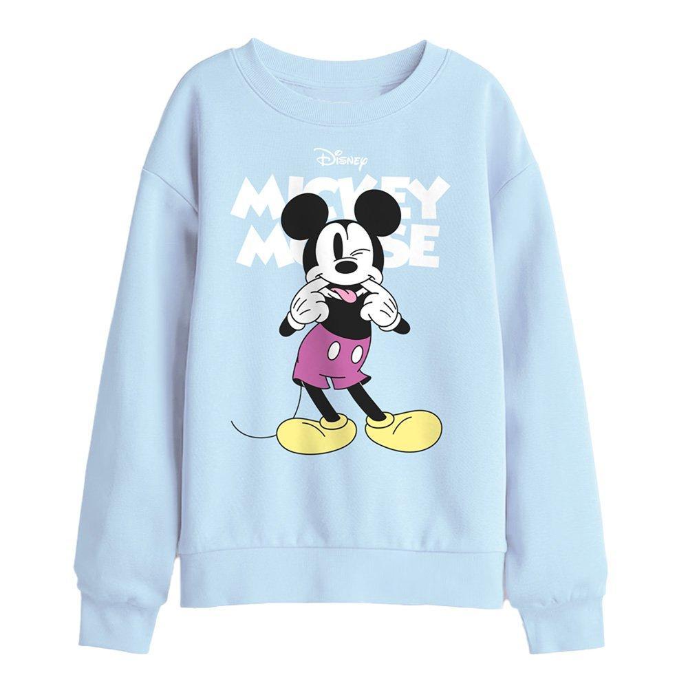 Light Blue - Disney - Mickey Mouse Silly Face Kids Sweatshirt Light Blu - 1