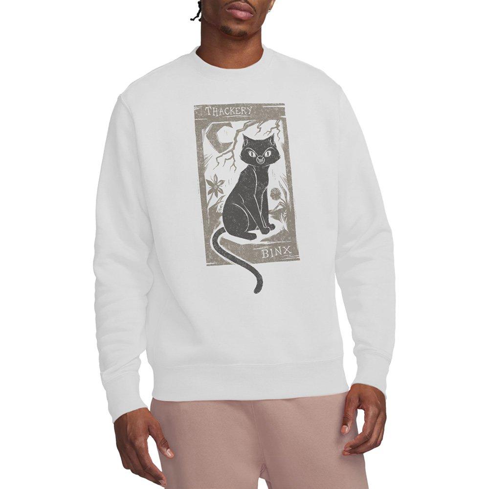 White - Disney - Hocus Pocus Woodcut Thackery Binx Sweatshirt Whit - 1