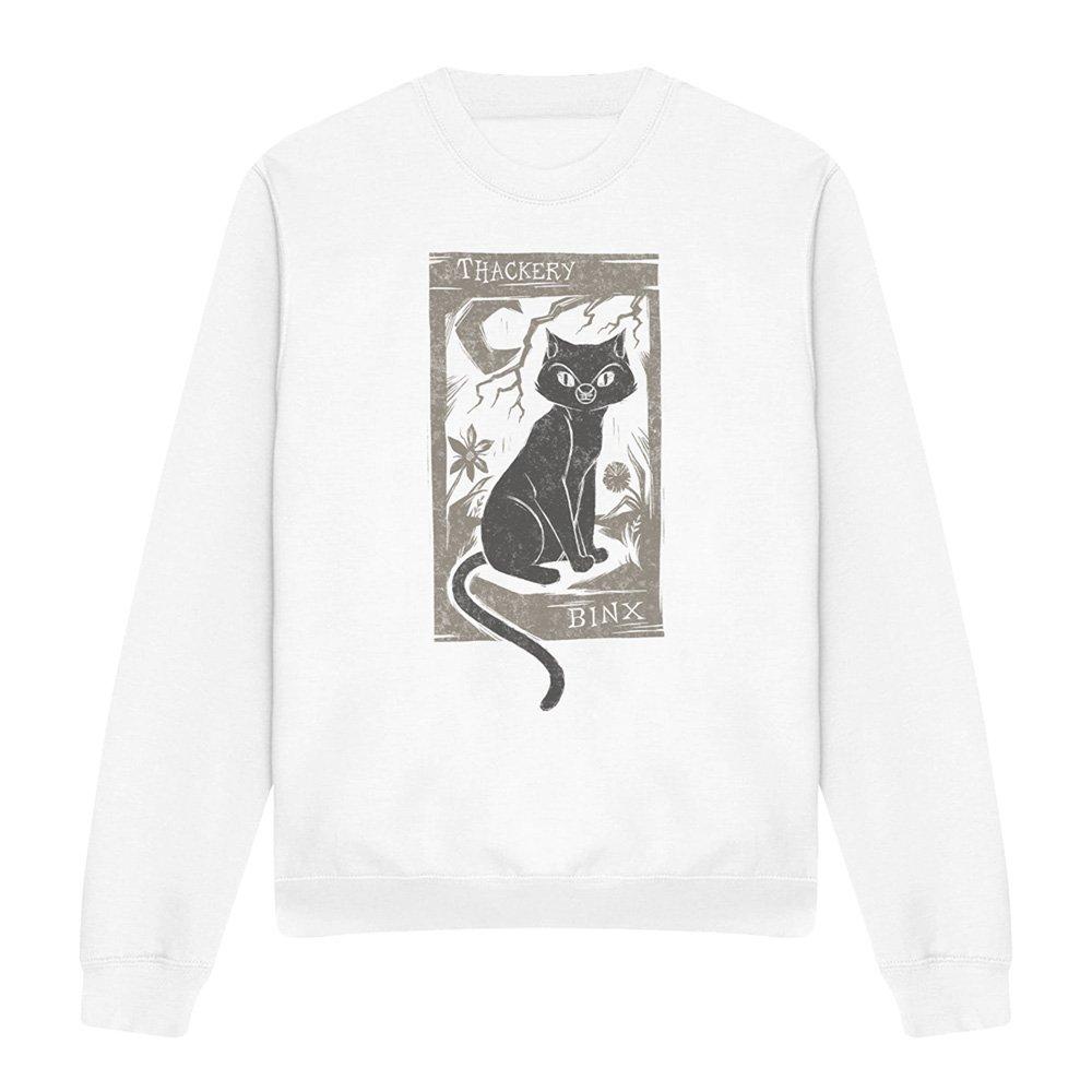 White - Disney - Hocus Pocus Woodcut Thackery Binx Sweatshirt Whit - 4