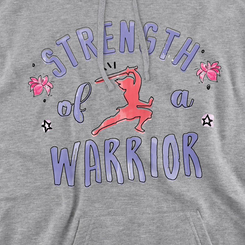 Light Grey - Disney - Mulan Strength of a Warrior Mens Hoodie Light Grey - 2