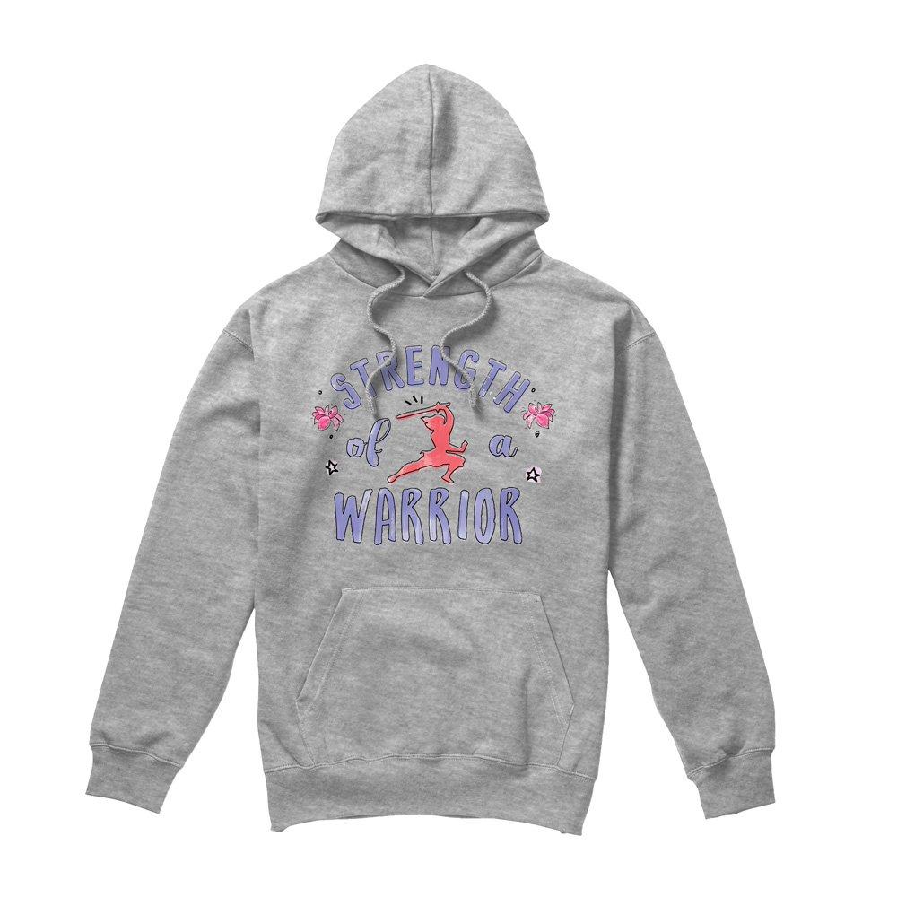 Light Grey - Disney - Mulan Strength of a Warrior Mens Hoodie Light Grey - 4