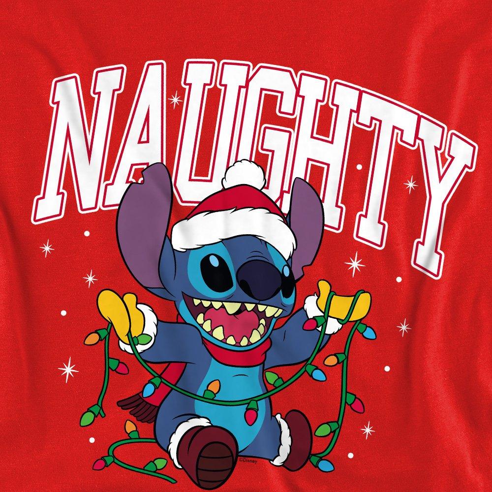 Red - Disney - Lilo & Stitch Naughty Stitch Christmas Lights Swea - 2