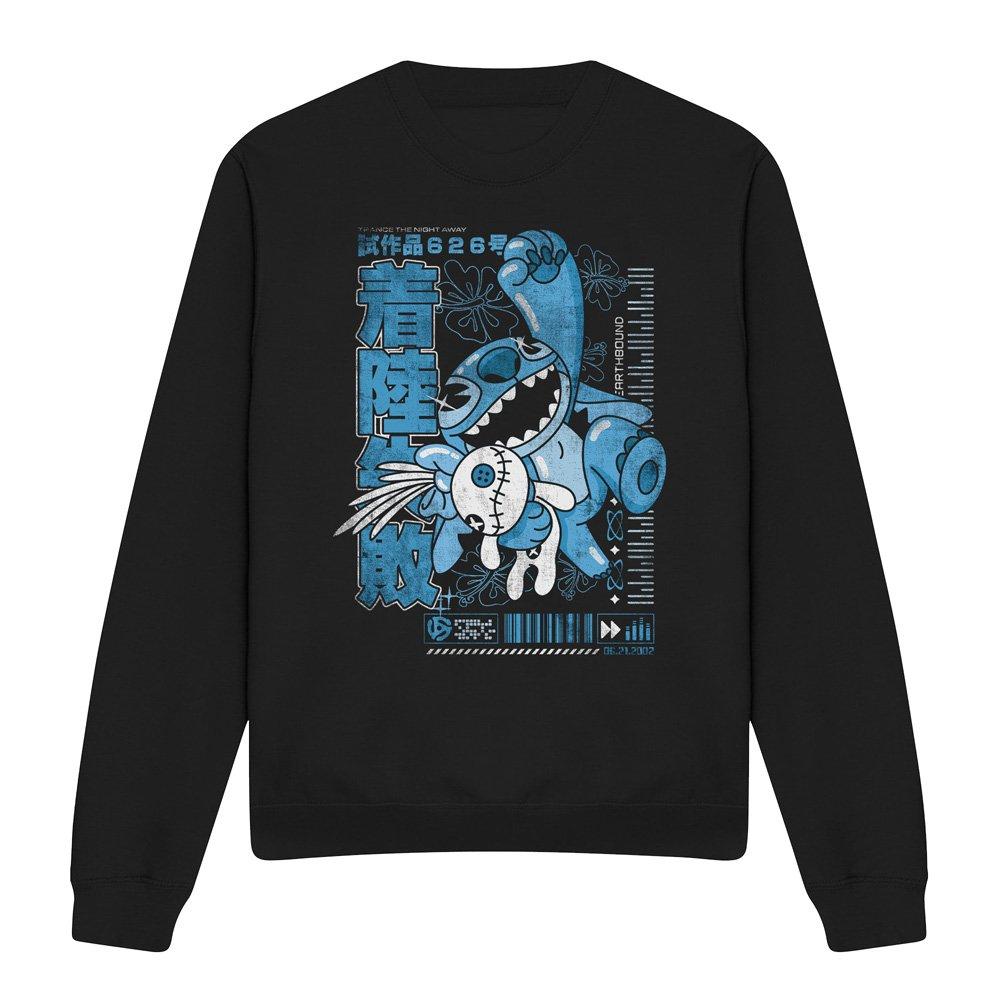 Black - Disney - Lilo And Stitch Manga Jump Sweatshirt Black - 4