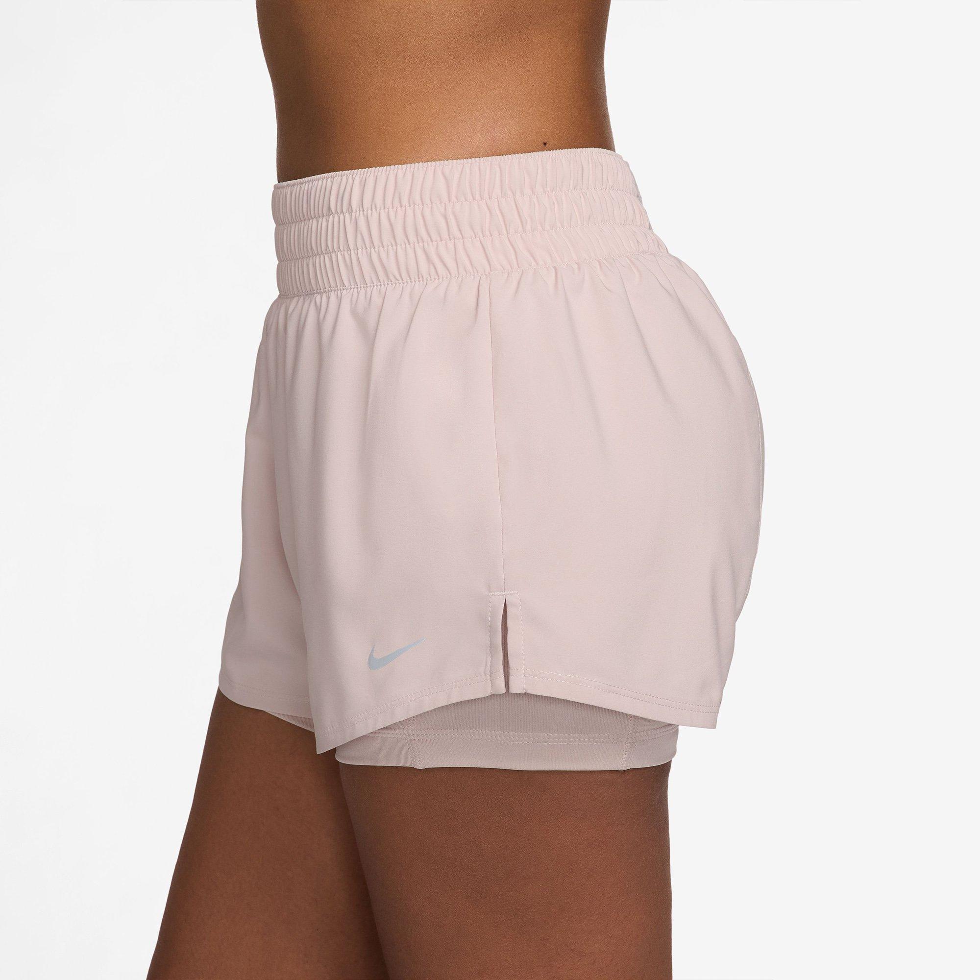 Red/Ref.Silver - Nike - Dri FIT One Womens 2 In 1 Performance Shorts - 3