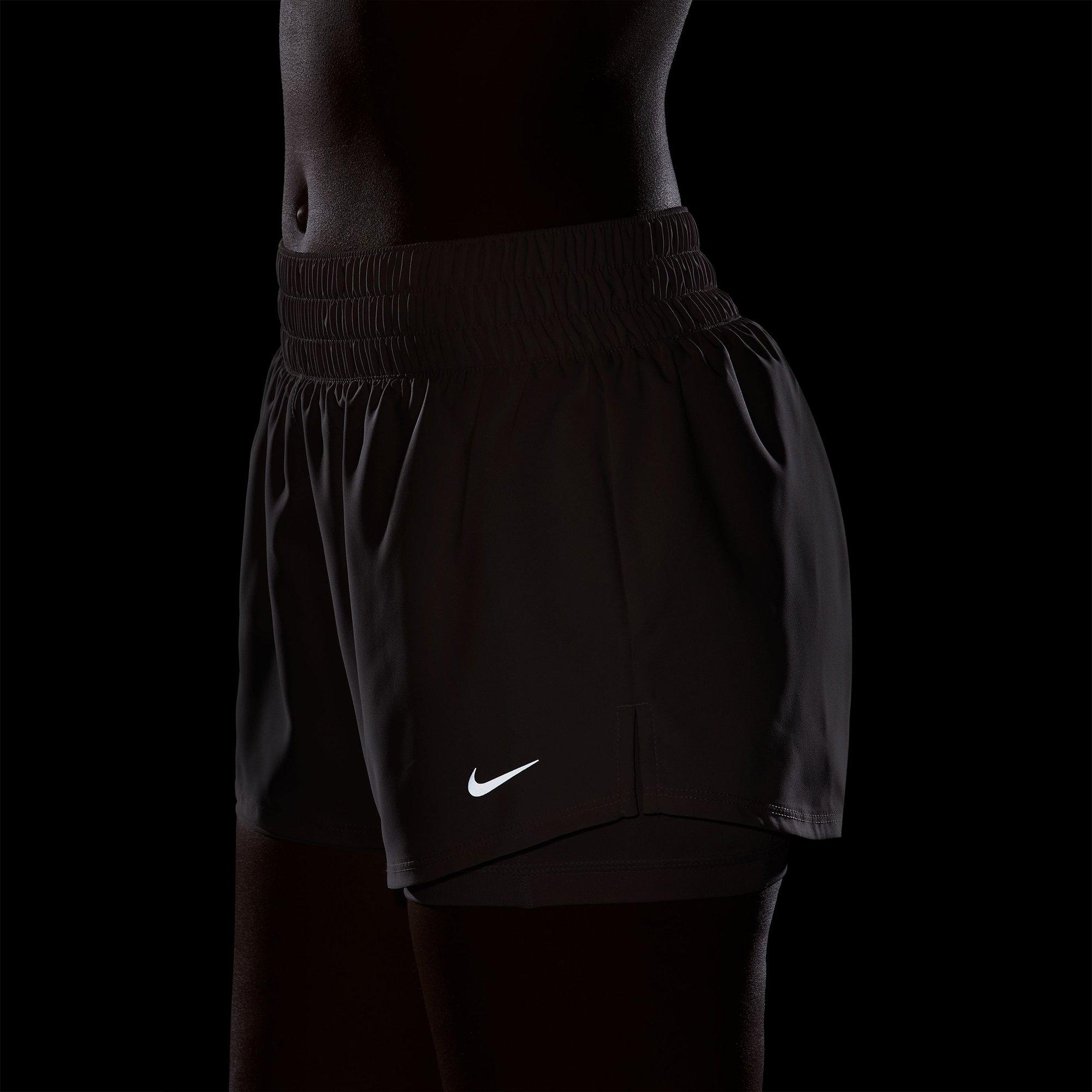 Red/Ref.Silver - Nike - Dri FIT One Womens 2 In 1 Performance Shorts - 4