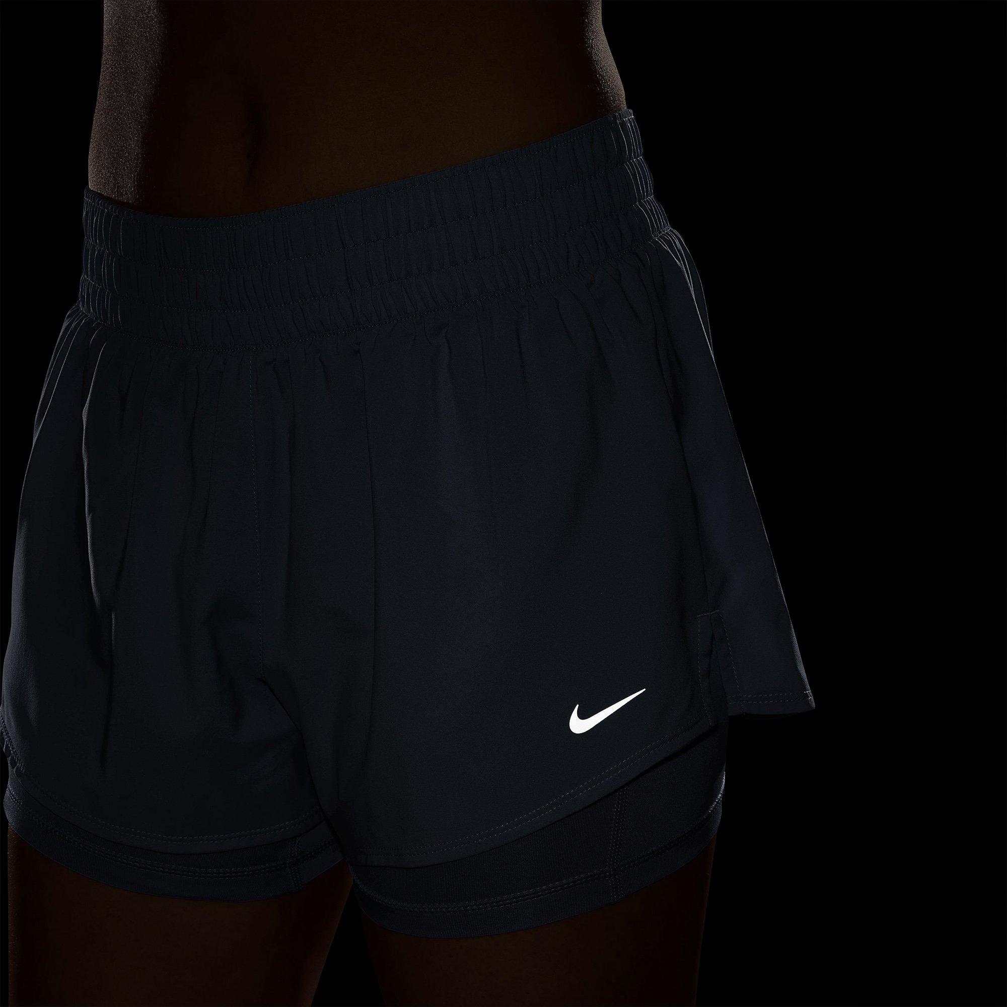 Hydro Blue/Wht - Nike - Dri FIT One Womens 2 In 1 Performance Shorts - 8