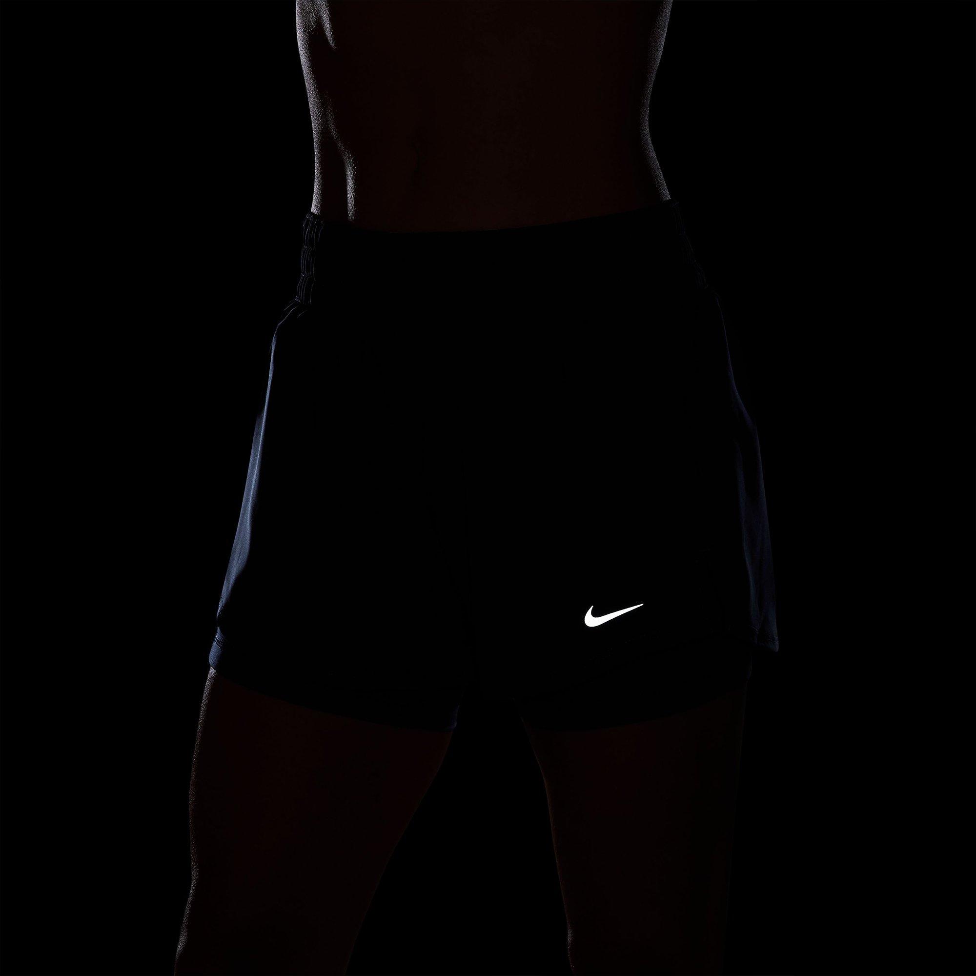 M.Navy/R.Silver - Nike - Dri FIT One Womens 2 In 1 Performance Shorts - 8