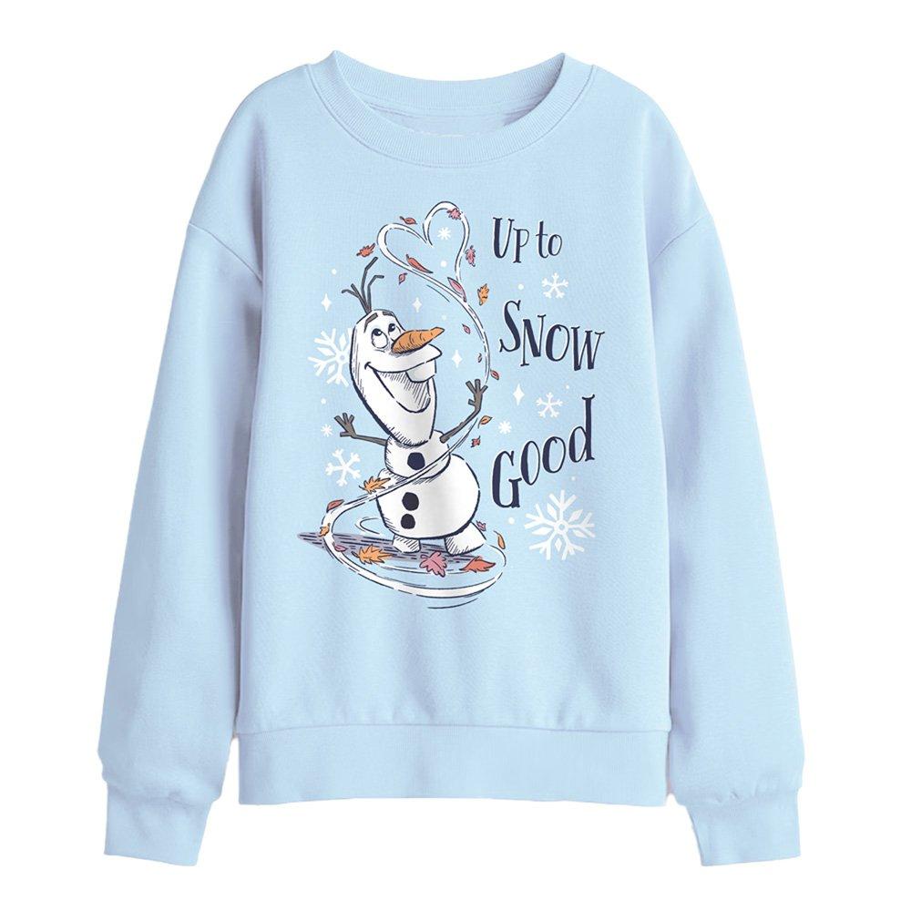 Light Blue - Disney - Olaf Up To Snow Good Kids Sweatshirt Light Blue - 1
