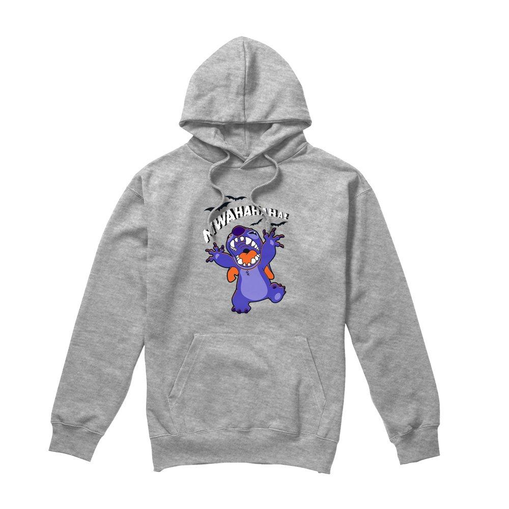 Light Grey - Disney - Lilo & Stitch Evil Laugh Mens Hoodie Light Grey - 4