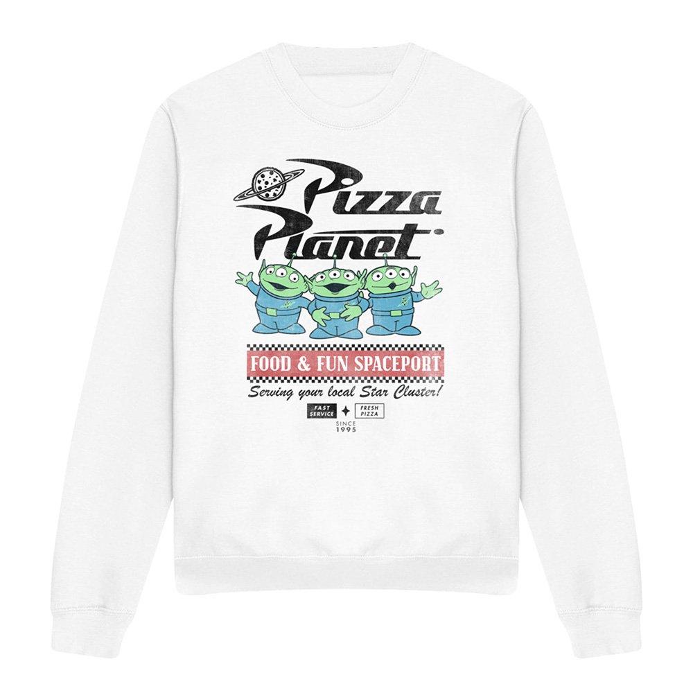White - Disney - Toy Story Aliens Food Spaceport Sweatshirt White - 4