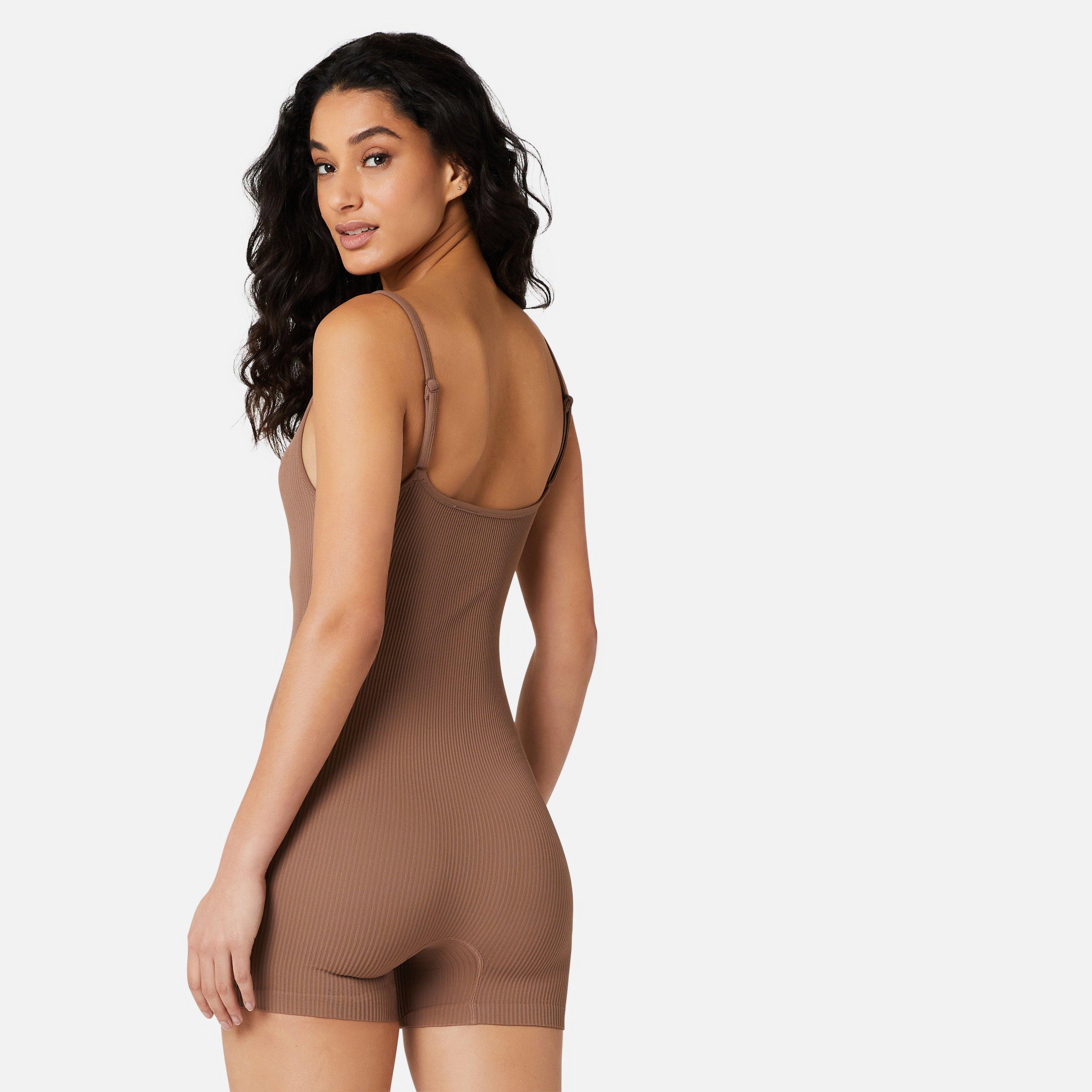 Tan - Miso - Seamless Short Unitard Womens - 2