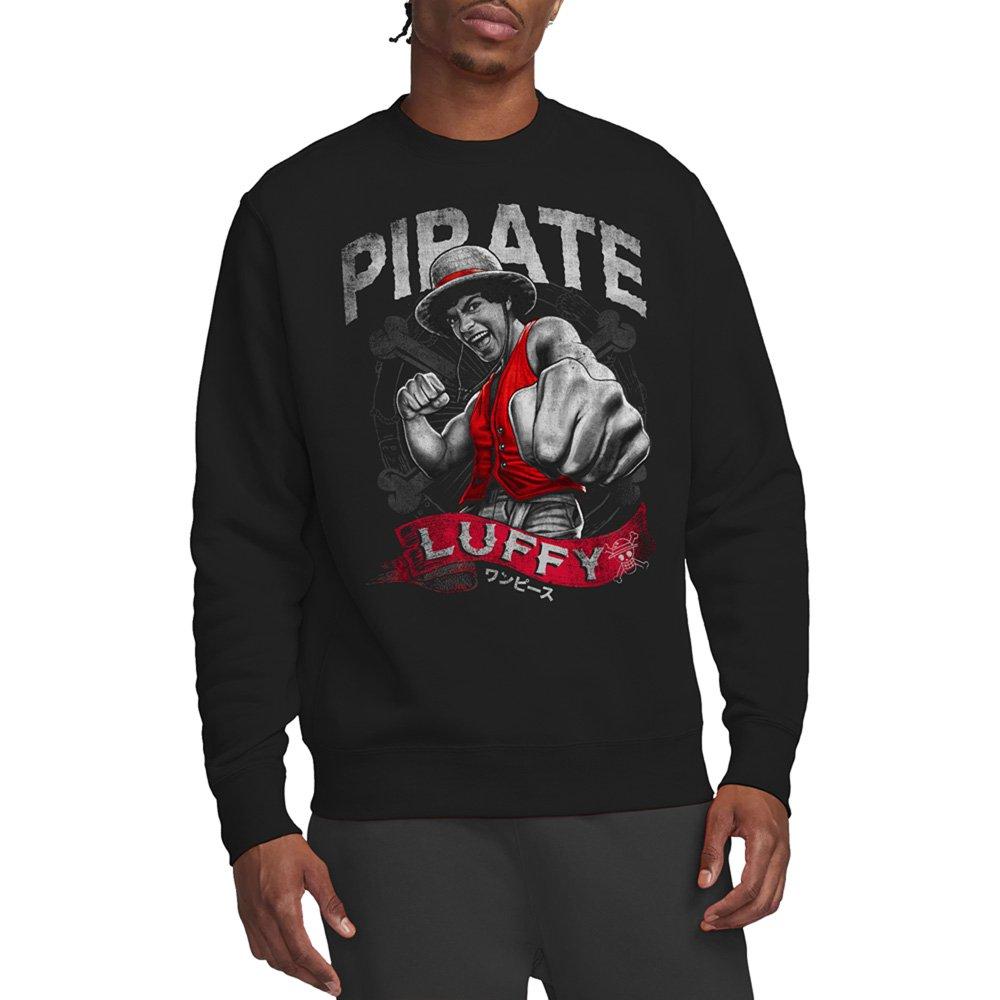 Black - One Piece - One Piece Pirate Luffy Sweatshirt Black - 1