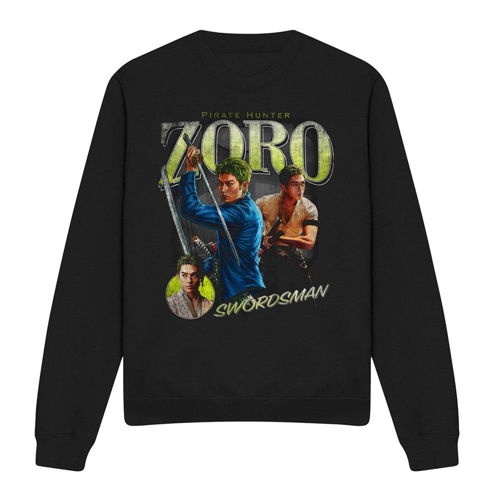 Black - One Piece - One Piece Zoro Homage Sweatshirt Black - 4