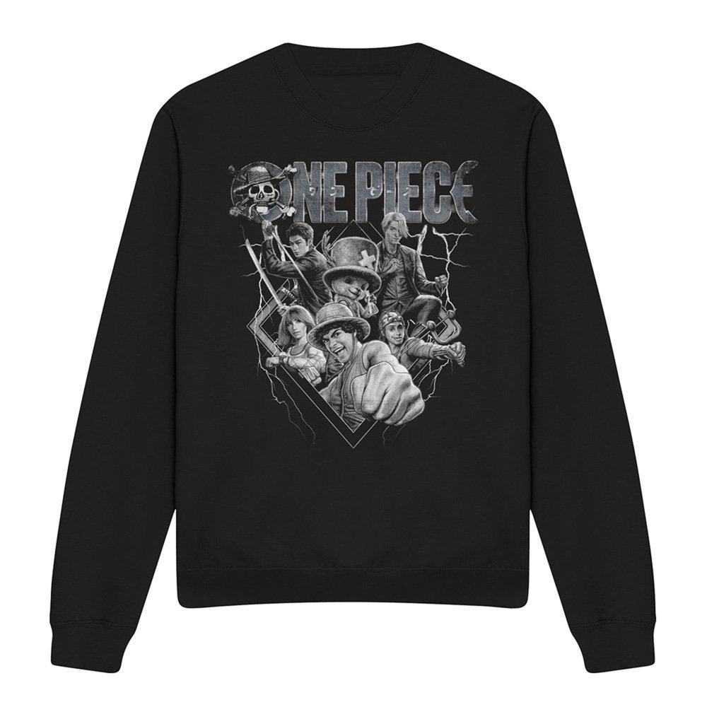 Black - One Piece - One Piece Straw Hat Crew Heavy Metal Sweatshirt B - 4