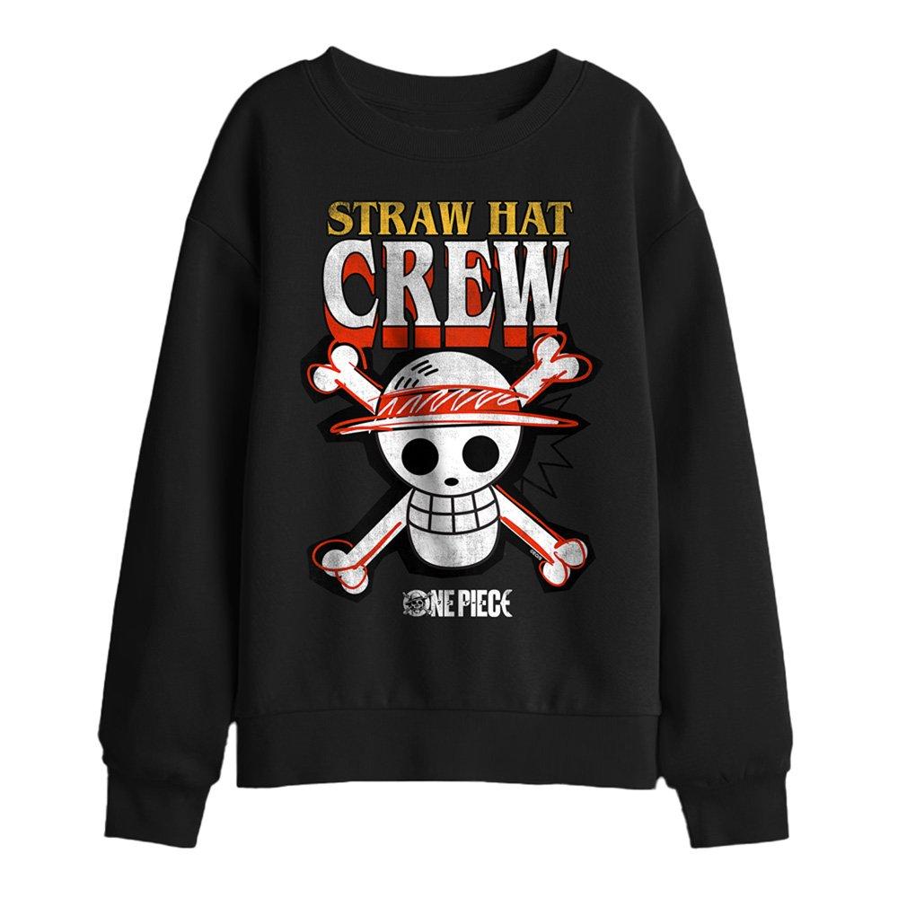 One Piece One Piece Straw Hat Crew Logo Kids Sweatshirt Bla