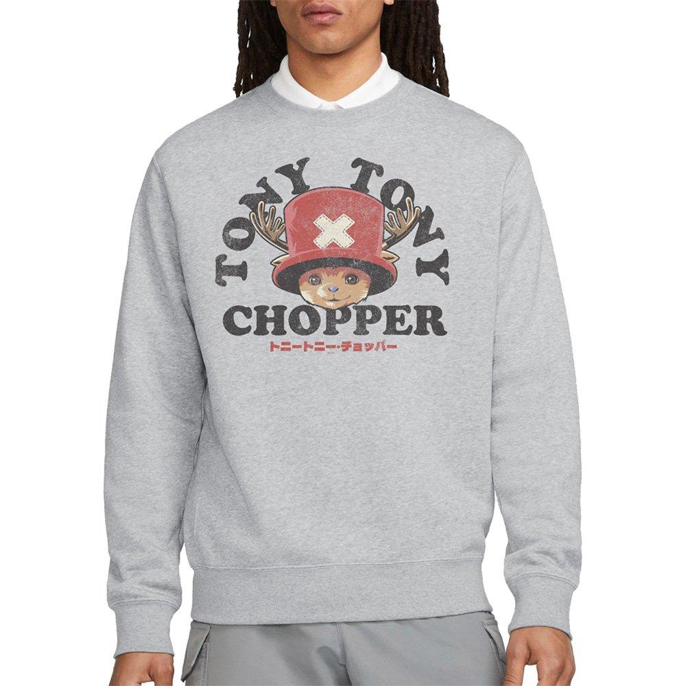 Grey - One Piece - Chopper Face Sweatshirt Heather Grey - 1
