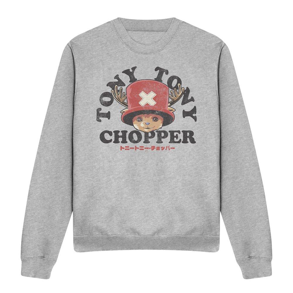 Grey - One Piece - Chopper Face Sweatshirt Heather Grey - 4