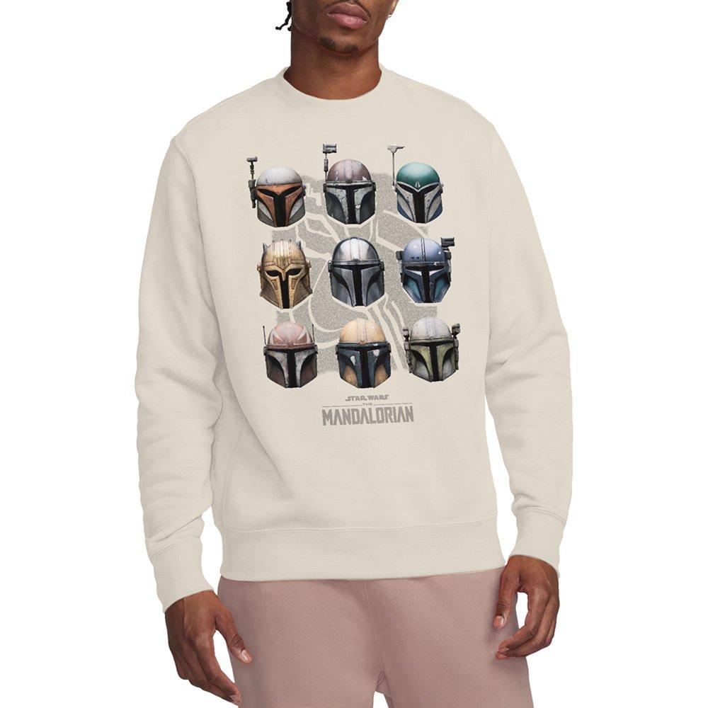 Beige - Star Wars - The Mandalorian Mando Helmet Grid Sweatshirt Natu - 1