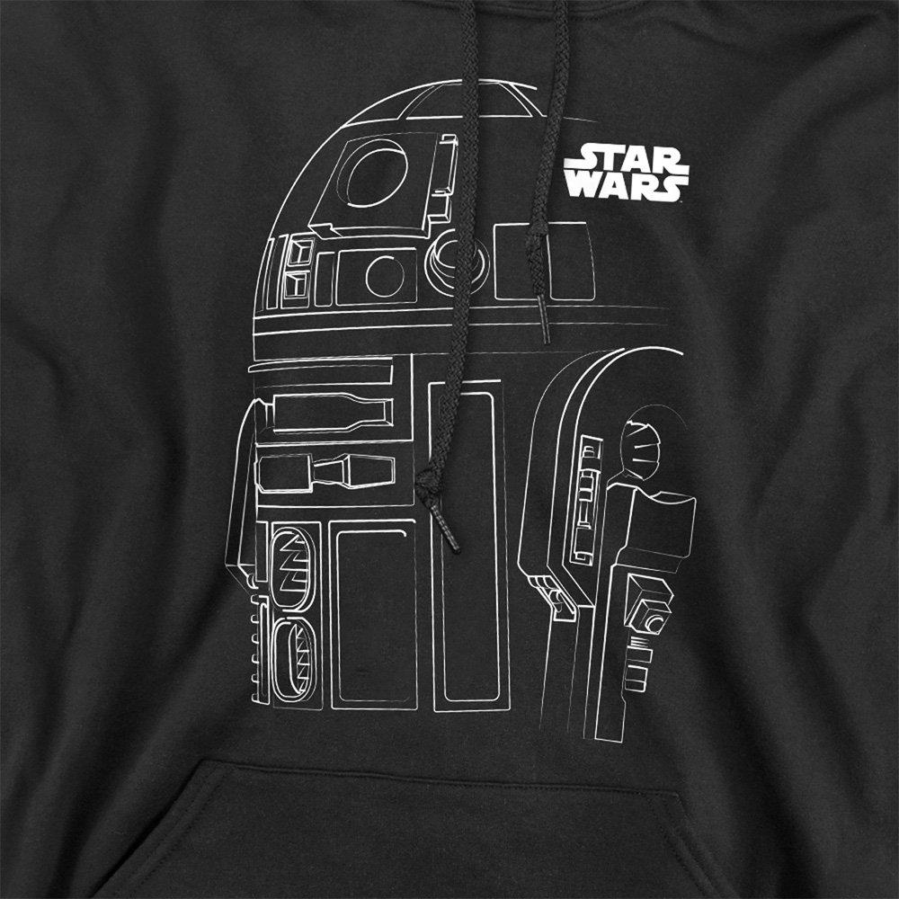 Black - Star Wars - R2D2 Outline Hoodie - 2