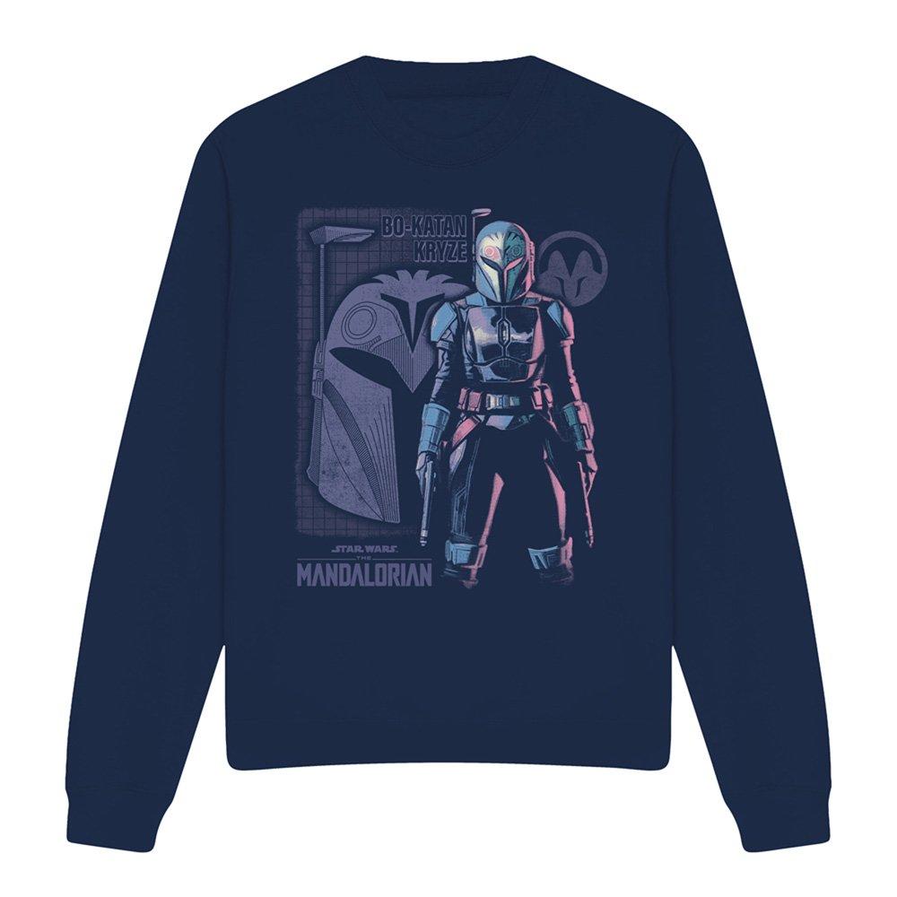 Navy - Star Wars - The Mandalorian Hero Bokatan Kryze Sweatshirt Nav - 4