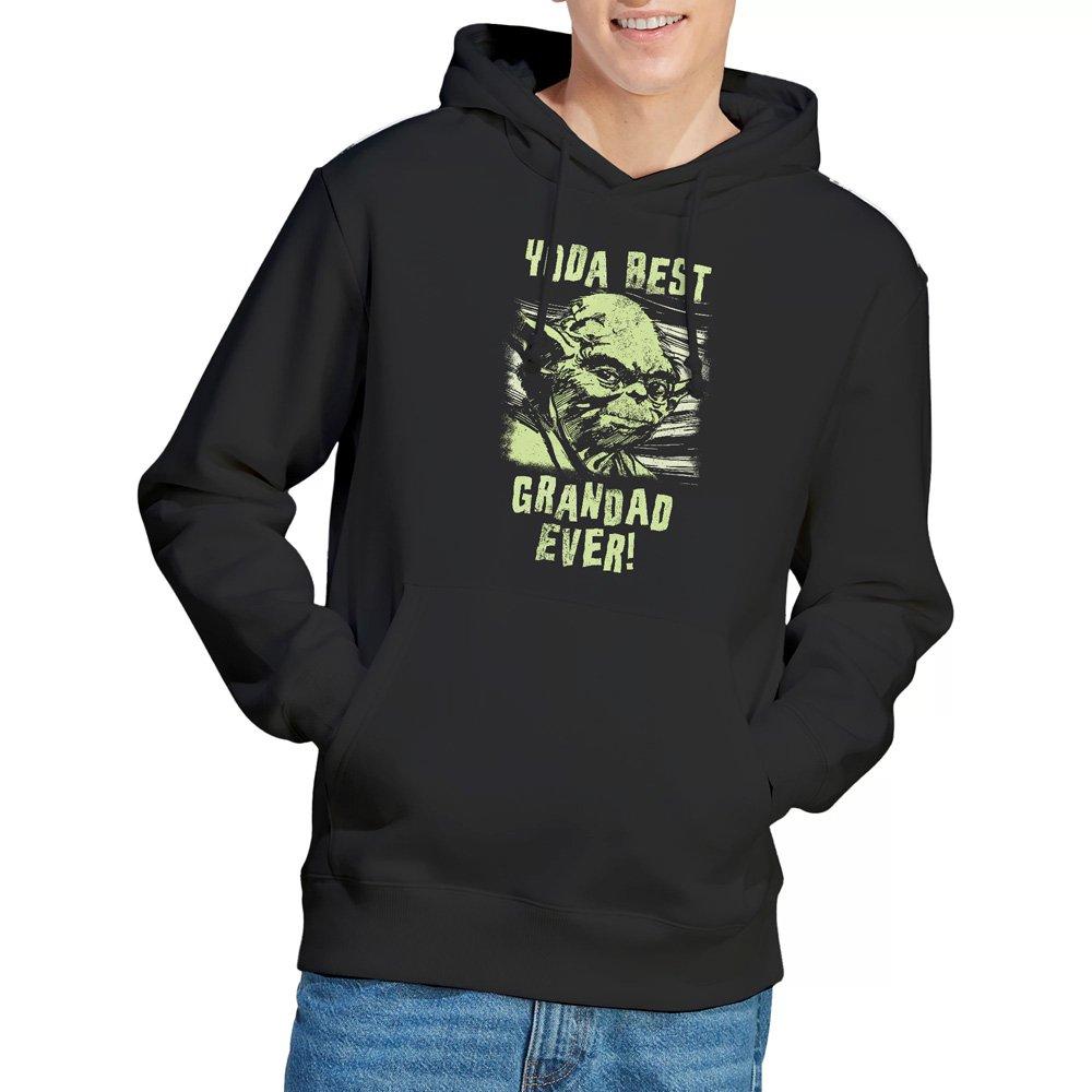 Black - Star Wars - Star Wars Yoda Best Grandad Comic Hoodie Black - 1