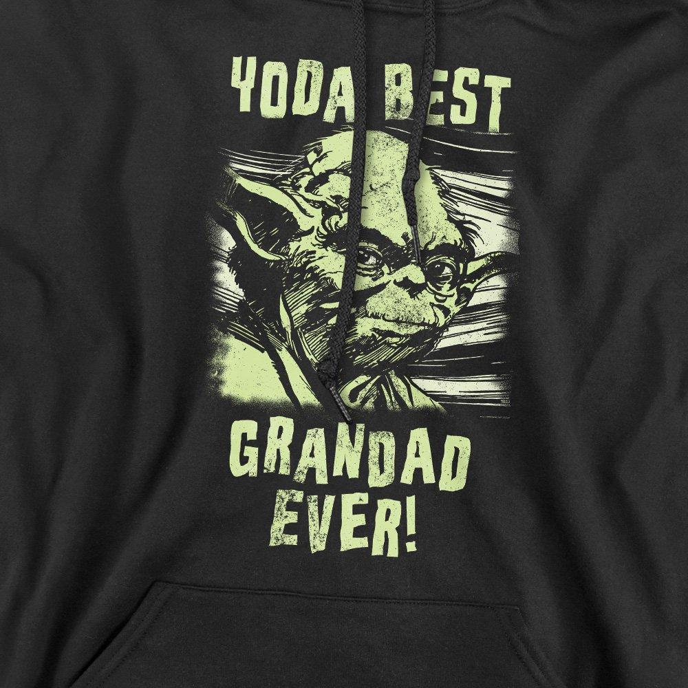 Black - Star Wars - Star Wars Yoda Best Grandad Comic Hoodie Black - 2