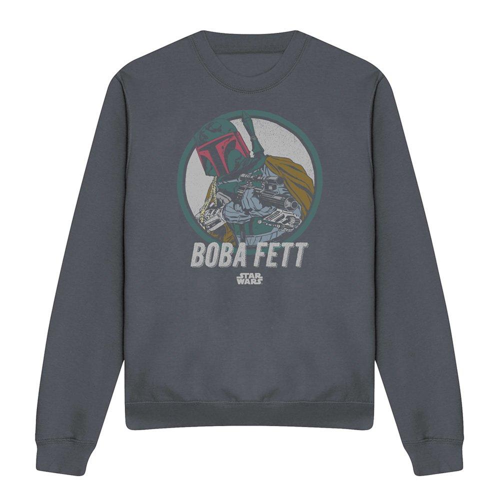 Grey - Star Wars - Retro Boba Sweatshirt - 4