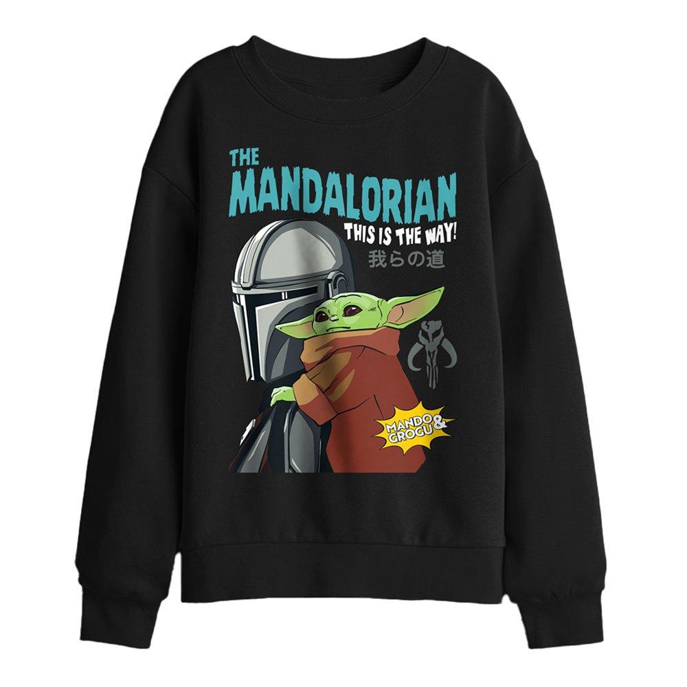 Black - Star Wars - The Mandalorian And Grogu Poster Kids Sweatshirt - 1