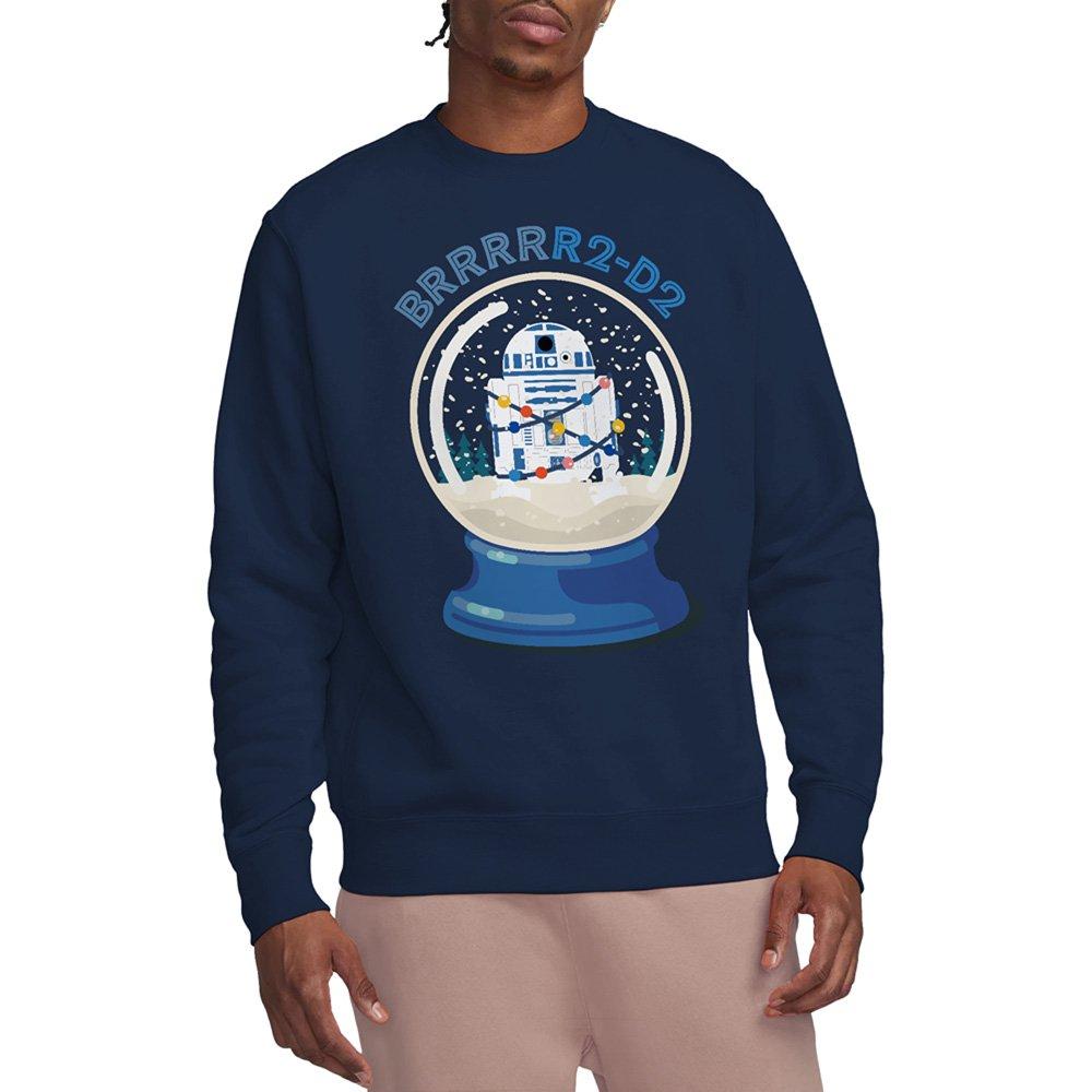 Navy - Star Wars - Star Wars Retro R2D2 Snow Globe Sweatshirt Navy - 1