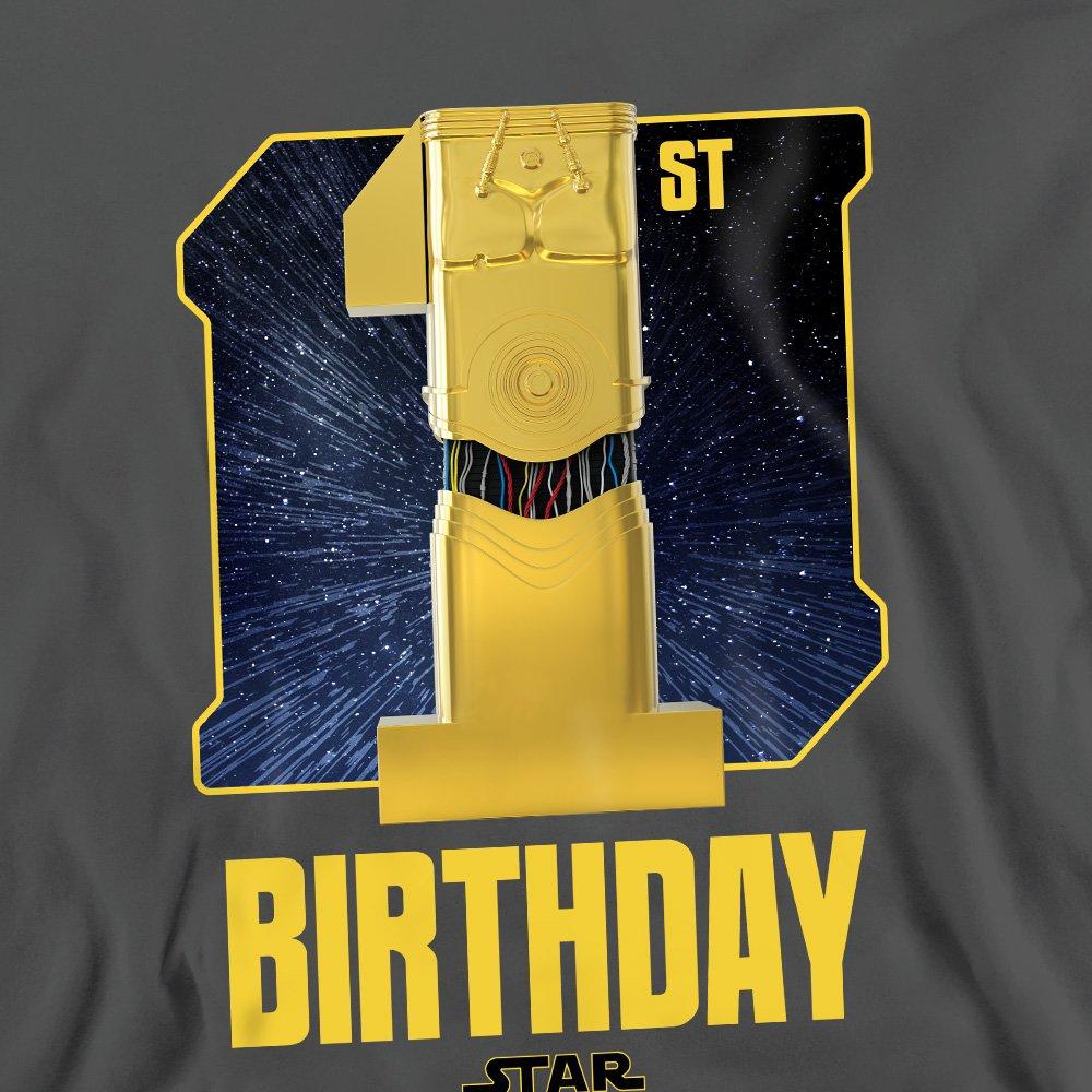 Charcoal - Star Wars - C3PO 1st Birthday Space Sweatshirt - 2