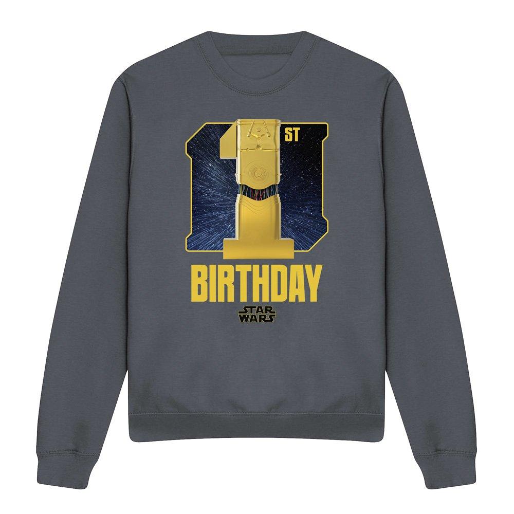 Charcoal - Star Wars - C3PO 1st Birthday Space Sweatshirt - 4