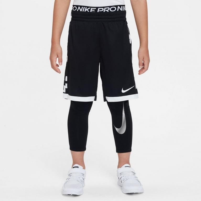 Noir/Blanc - Nike - Pro Warm Dri-FIT Big Kids' (Boys') Tights - 1