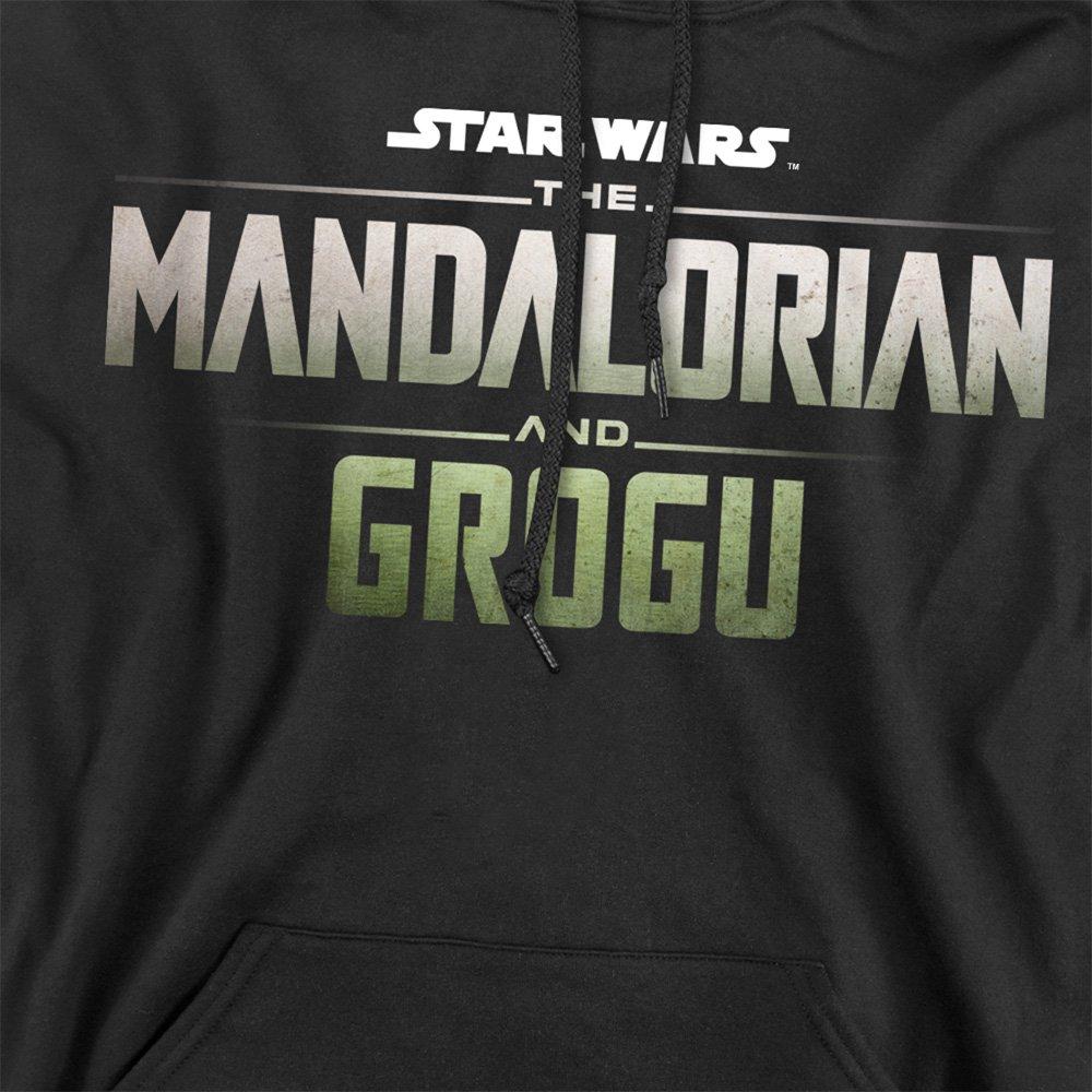 Black - Star Wars - The Mandalorian Grogu Movie Logo Hoodie Black - 2