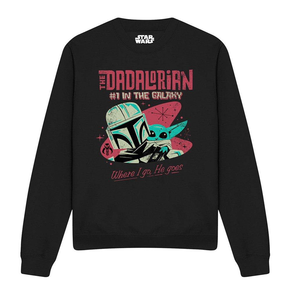 Black - Star Wars - Star Wars #1 Dad Retro Dadalorian Where I Go Sweat - 4