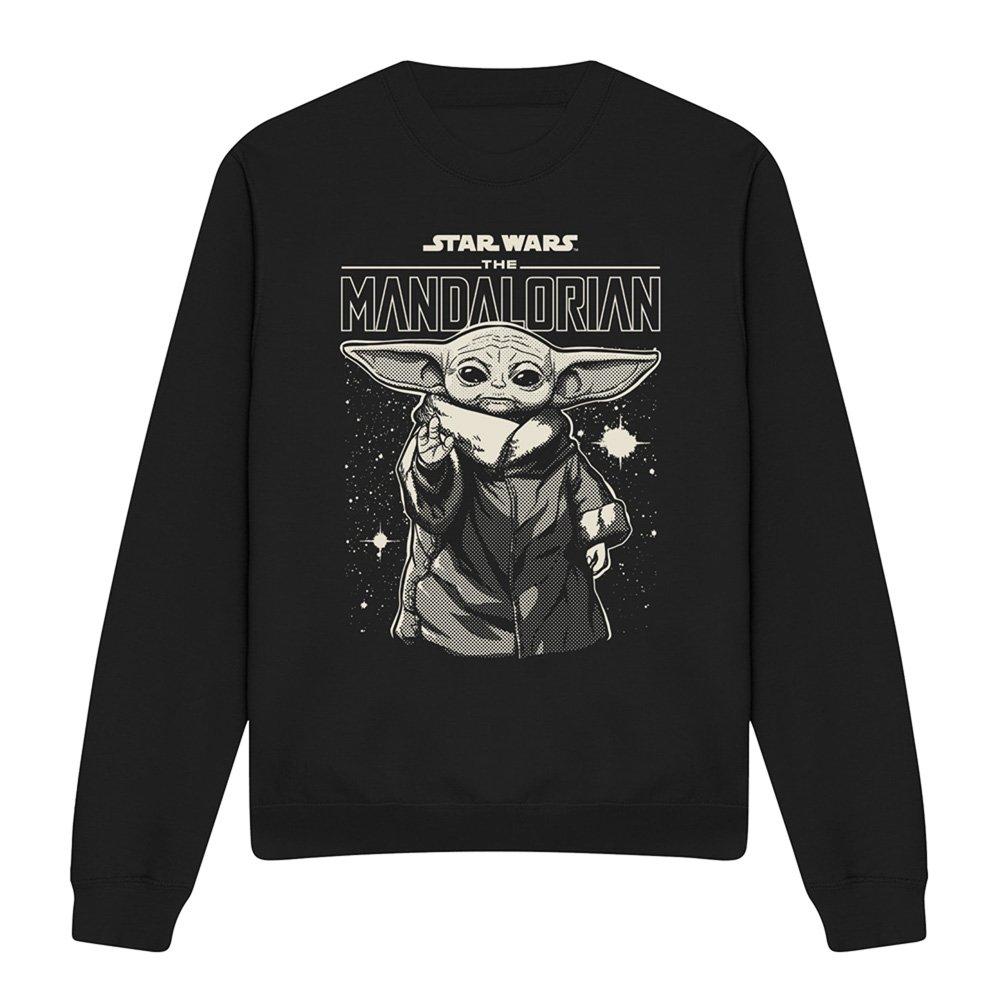 Black - Star Wars - The Mandalorian Grogu In The Stars Sweatshirt Bla - 4