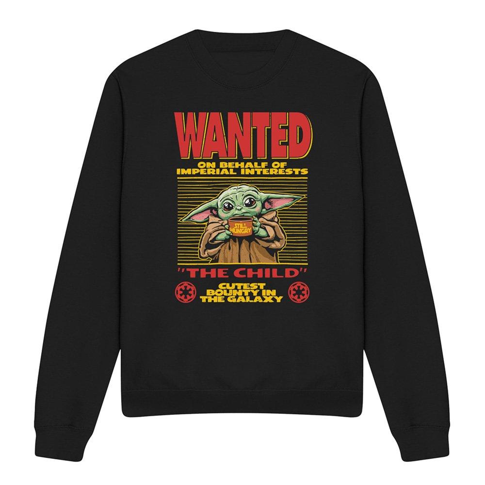 Black - Star Wars - The Mandalorian Cutest Bounty Wanted Grogu Sweatsh - 4