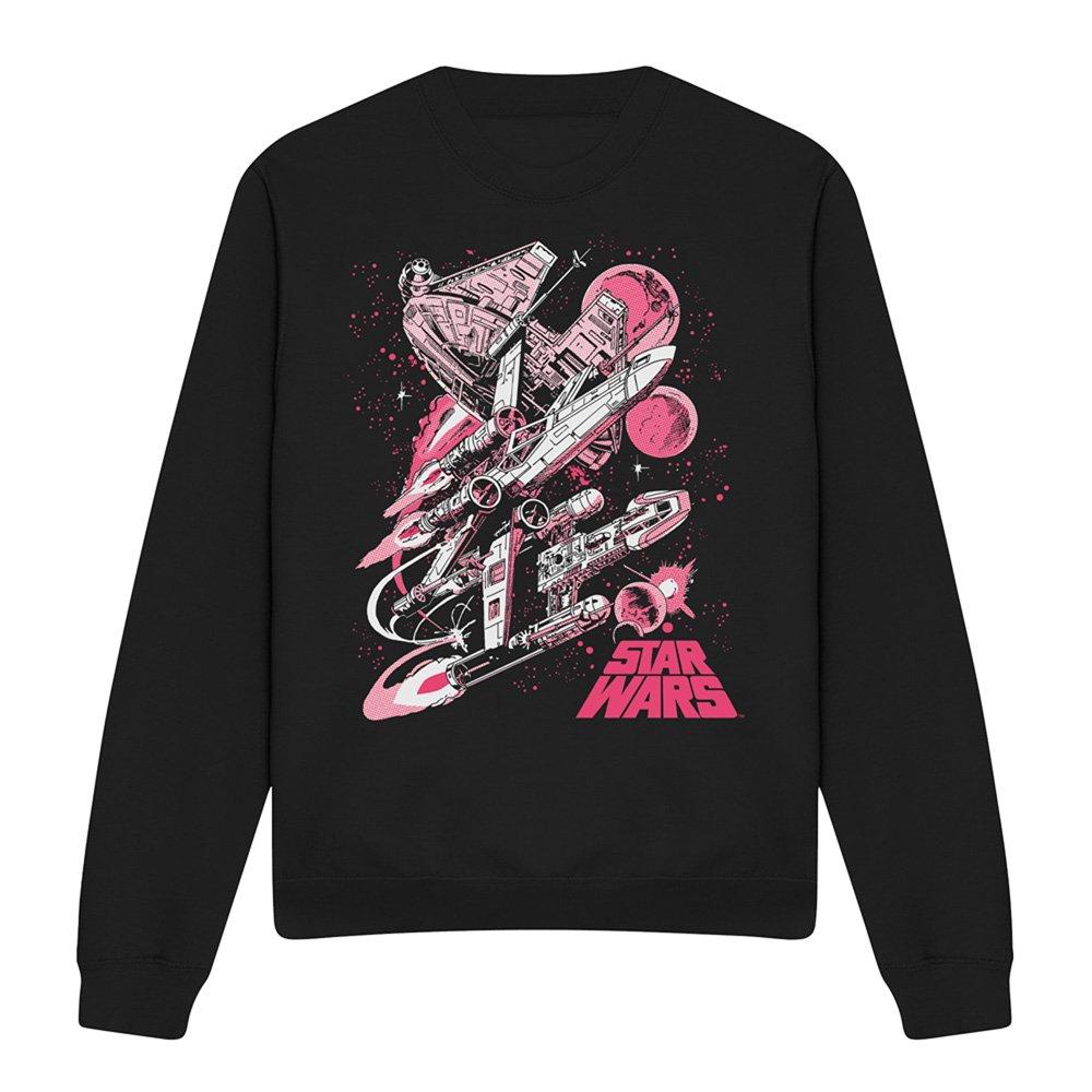 Black - Star Wars - Star Wars Retro Pink Comic Sweatshirt Black - 4