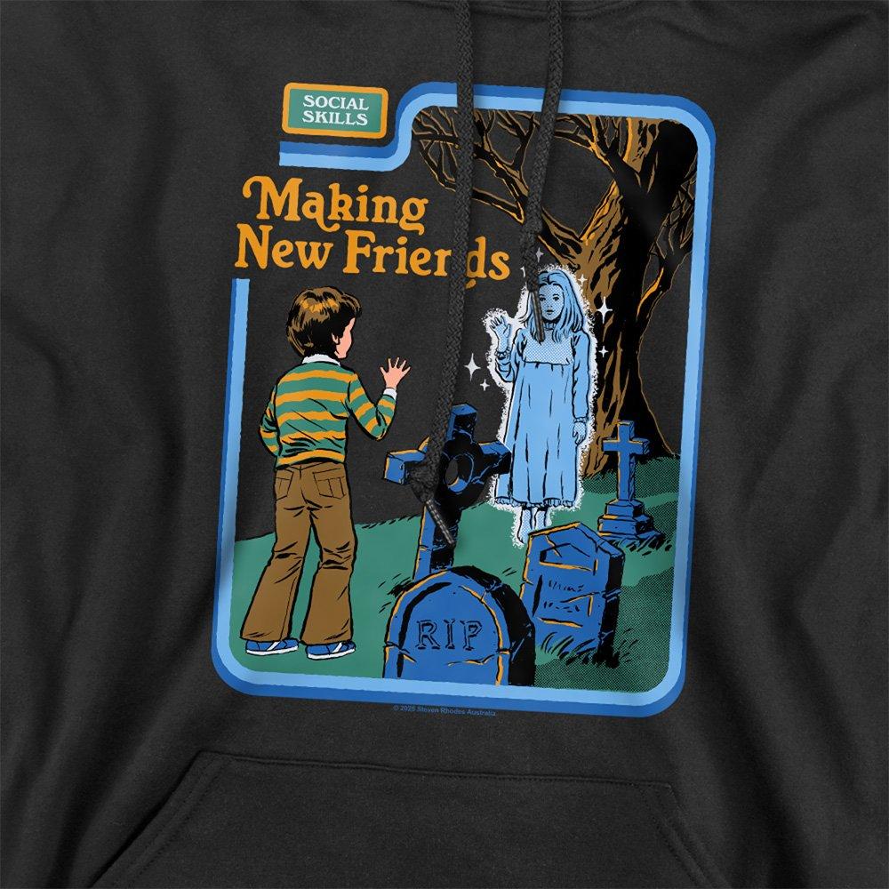 Black - Steven Rhodes - Steven Rhodes Making New Friends Hoodie Black - 2