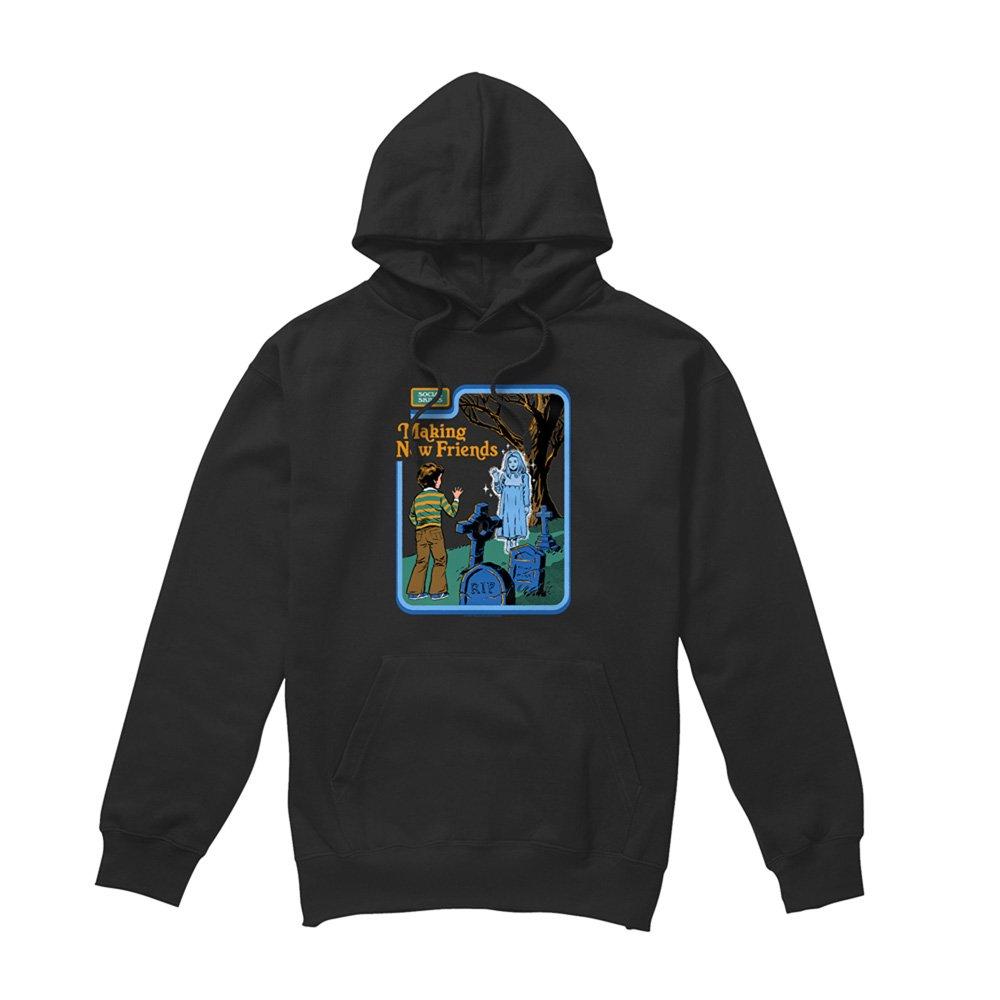 Black - Steven Rhodes - Steven Rhodes Making New Friends Hoodie Black - 4