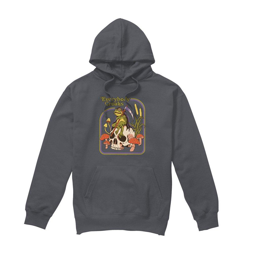 Charcoal - Steven Rhodes - Steven Rhodes Everybody Croaks Hoodie Charcoal - 4