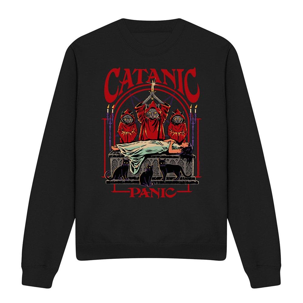 Black - Steven Rhodes - Steven Rhodes Catanic Panic Sweatshirt Black - 4
