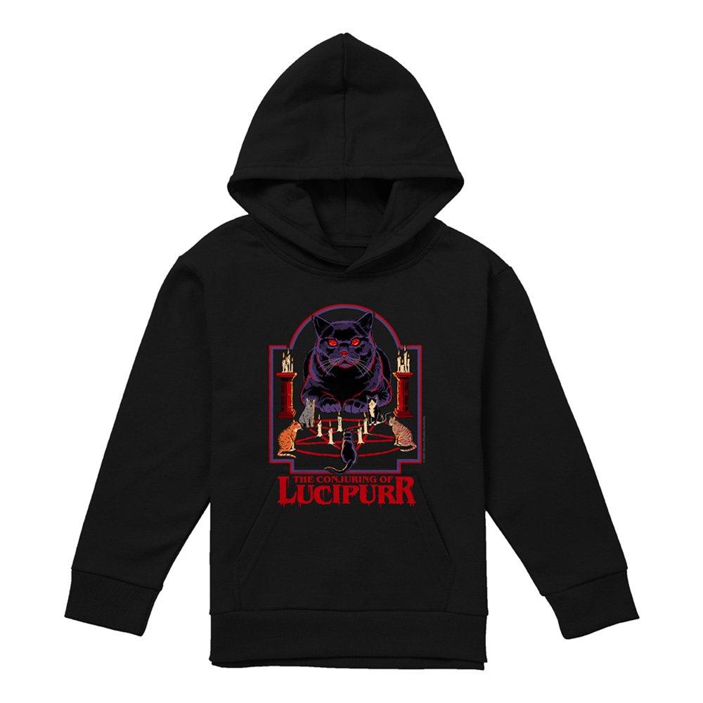 Black - Steven Rhodes - Steven Rhodes Lucipurr Youth Kids Hoodie Black - 1