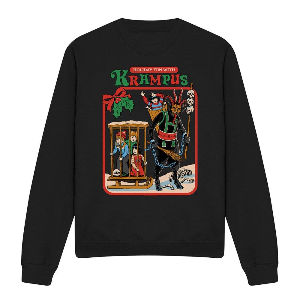 Black - Steven Rhodes - Steven Rhodes Fun With Krampus Sweatshirt Black - 4