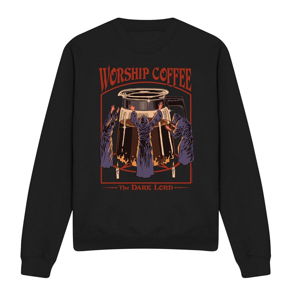 Black - Steven Rhodes - Steven Rhodes Worship Coffee Sweatshirt Black - 4