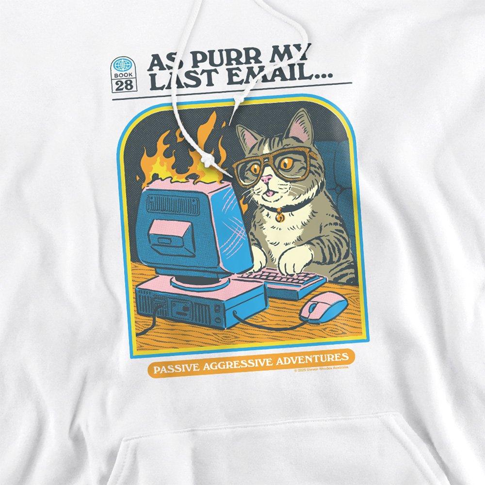 White - Steven Rhodes - Steven Rhodes As Purr My Last Email Hoodie White - 2